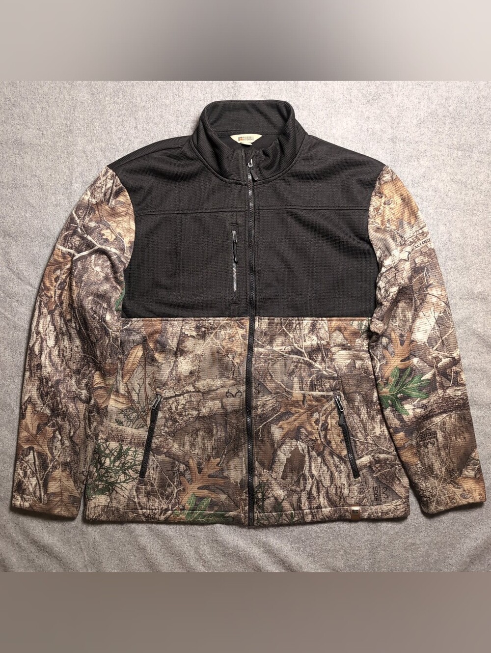 Russell Outdoors Realtree Edge Camo Fleece Zip Jacket Mens 2XL Hunting